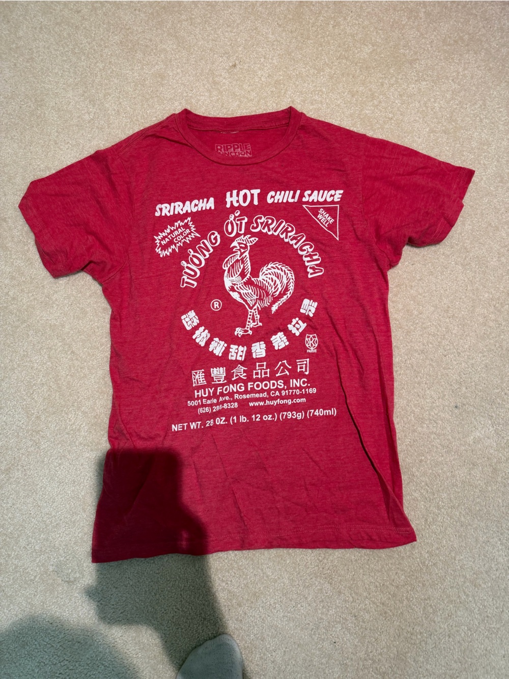 Hot Chili Sauce Graphic Swim Tee - Red